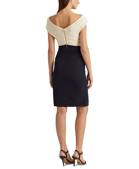 Lauren Ralph Lauren Crepe Off The Shoulder Cocktail Dress Macys