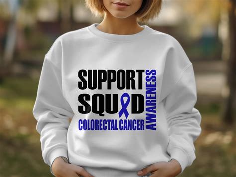 Support Squad Colorectal Cancer Awareness Svg Png Etsy