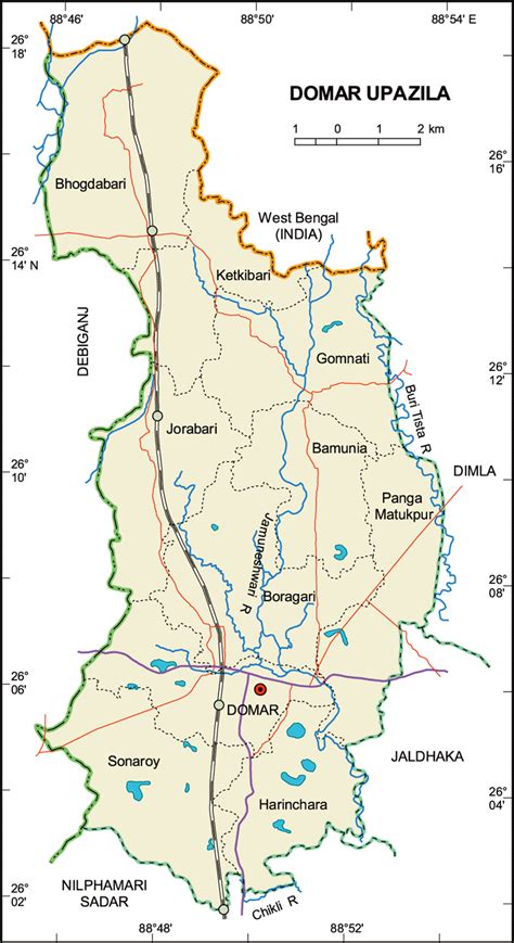 Mouza Map Detailed Maps Of Domar Upazila Nilphamari Bangladesh