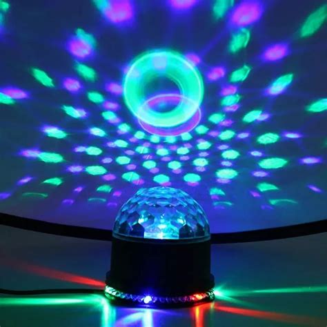 Effets De Sc Ne Boule Disco Rotative Led Boule Magique En Cristal