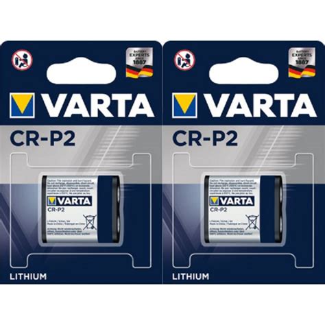 2x CR P2 CRP2 Foto Batterie Lithium 6V VARTA Profi