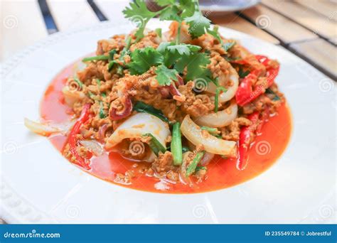 Stir Fried Seafood In Curry Powder Stir Fried Squid In Yellow Curry Or