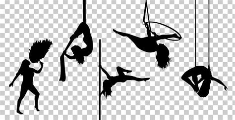 Pole Dance Silhouette Performing Arts Aerial Silk Acrobatics Png