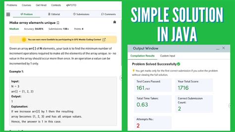 Make Array Elements Unique GFG Practice POTD Solution GFG POTD 11th
