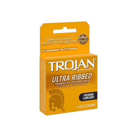 Trojan Ultra Ribbed Condoms 3s Springs Stores Pvt Ltd