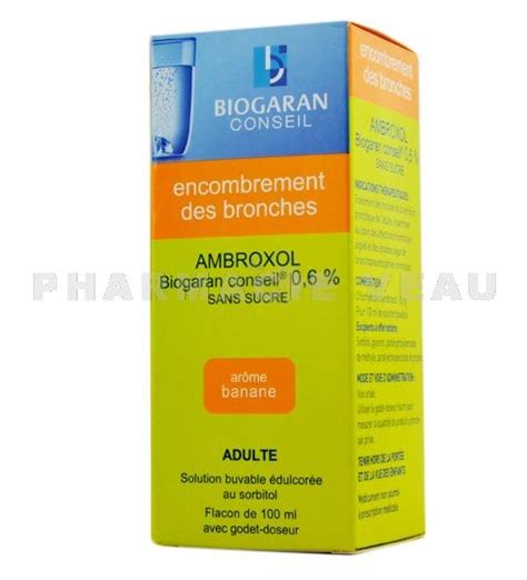 Ambroxol Biogaran Sirop Sans Sucre 100ml Pharmacieveau