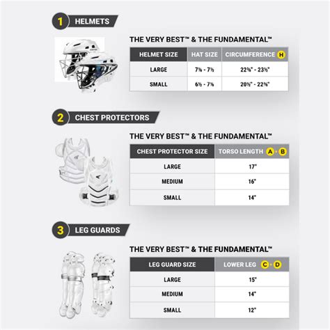 Easton Fastpitch Catchers Gear Size Chart