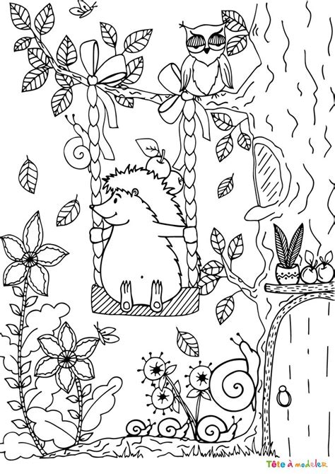 Coloriage automne 09 un dessin à imprimer avec Tête à modeler Fall