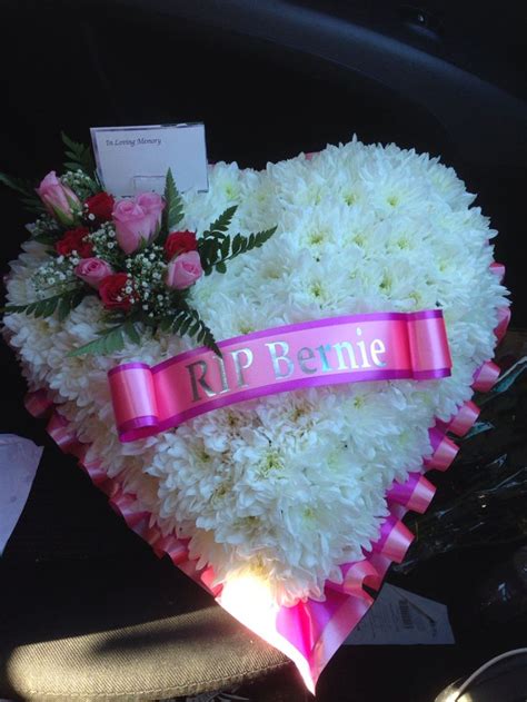 Personalised Heart Pinks Funeral Tributes Personalized Heart Flower