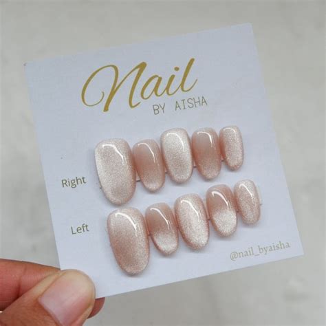 Jual Press On Nails Cat Eyes Fake Nails Kuku Palsu Custom Warna Dan