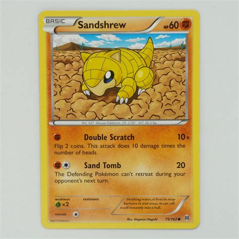 Sandshrew 75 162 Common XY Breakthrough Pokemon Card EBay