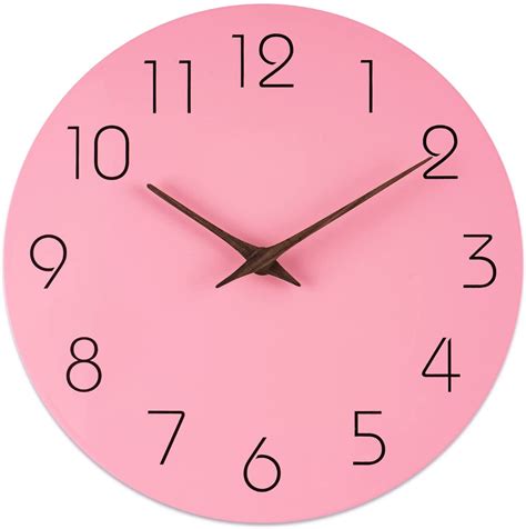 Mosewa Wall Clock Silent Non Ticking 10 Inch Wall Clocks Battery