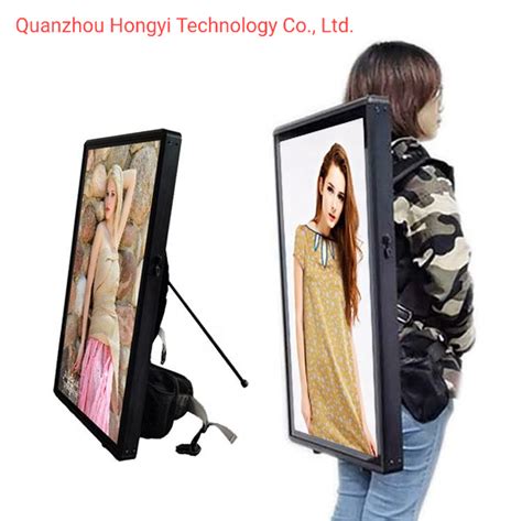 Ultra Thin Digital Signage Backpack Walking LCD Advertising Player