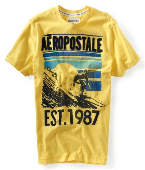 Aeropostale Mens Aero Catch The Waves Graphic T Shirt