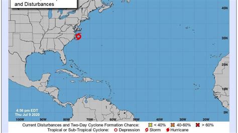 Tropical Storm Fay Forms Off Coast Of North Carolina