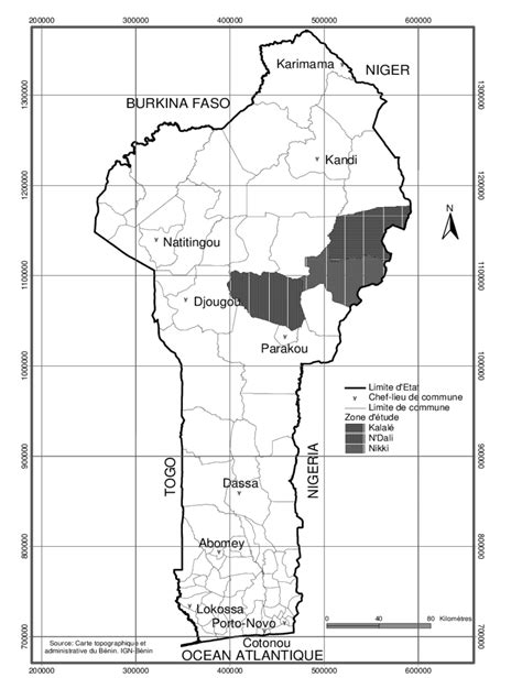 Situation G Ographique Des Communes De Kalal N Dali Et De Nikki