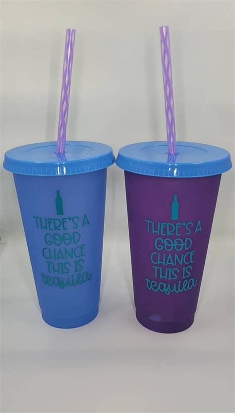 24oz Cold Color Changing Cup Custom Tumblers Drinkware Cups Etsy