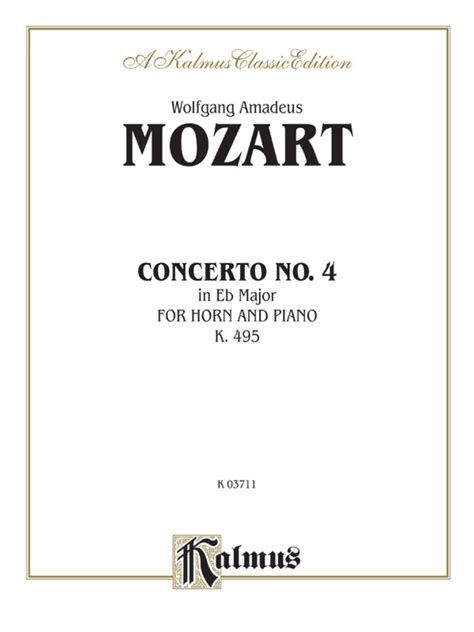 Horn Concerto No 4 In E Flat Major K 495 French Horn Part S