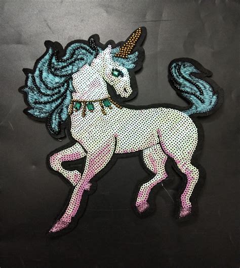 Horse Sequined Applique Patchpaillette Patchsequins Horse Etsy