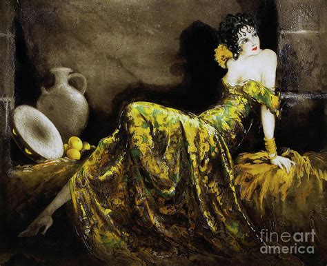 Beautiful French Art Deco Woman Flapper Fashion illustration Painting ...