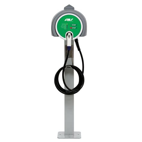 Webasto Single Pedestal 32 Amp Level 2 Ev Charging Station With 25 Ft Cable 19132 The Home Depot