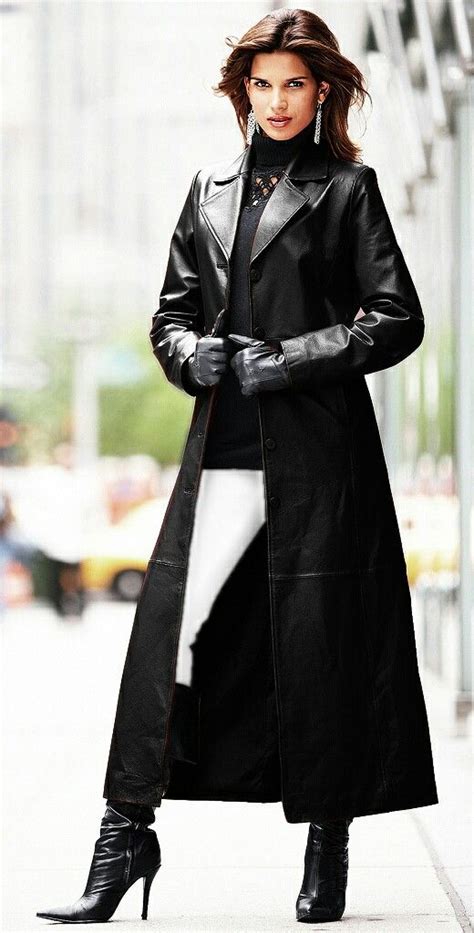 303 Best Leather Trench Coats Images On Pinterest Trench Coats Black