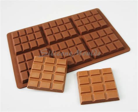 65g 6 Square 12 Section Silicone Chocolate Bar Mould Professional