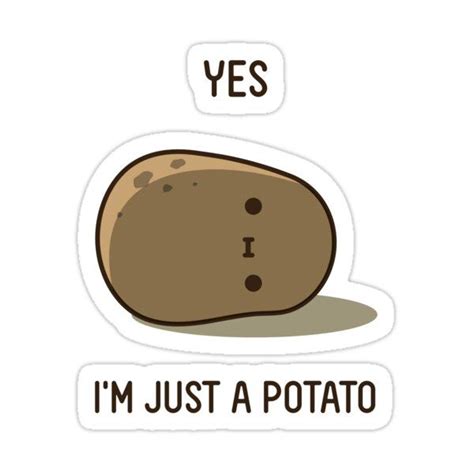 Cute Potato Sticker By Clgtart In 2021 Cute Potato Kawaii Potato Kawaii Stickers