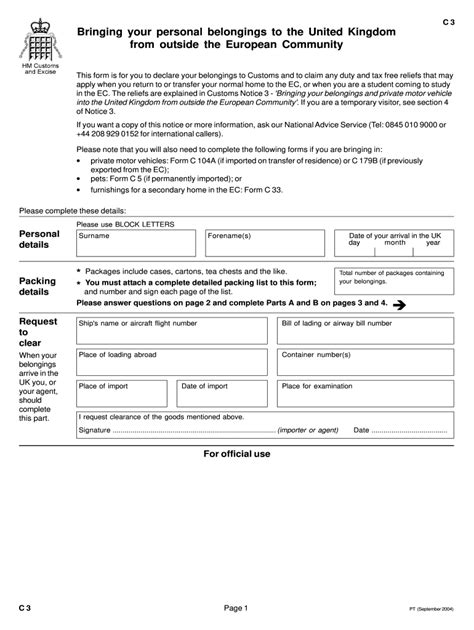 2004 2024 Uk Form C3 Fill Online Printable Fillable Blank Pdffiller