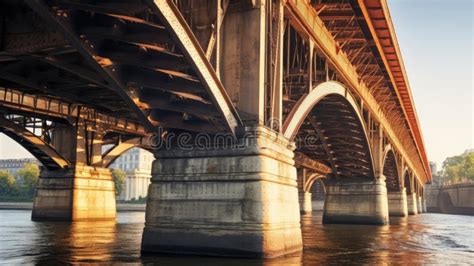 Ponte grande sobre o rio ilustração stock Ilustração de transporte