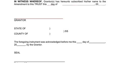 Trust Amendment Form ≡ Fill Out Printable Pdf Forms Online