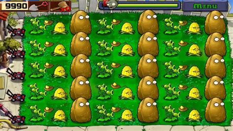 Plant Vs Zombie Mod Three Peashooter Kernel Pult Against Zombies