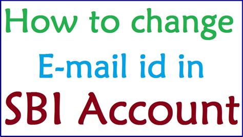 How To Update Change Email Id In SBI Account Through Online