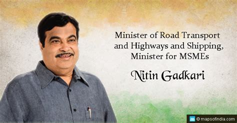 Minister for Road Transport and Highways and Shipping: Nitin Gadkari - politician