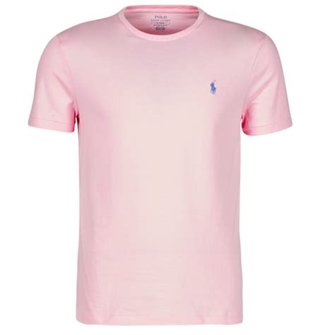 Polo Ralph Lauren T Shirt Ajuste En Coton Rose Livraison Gratuite Spartoo Vêtements T