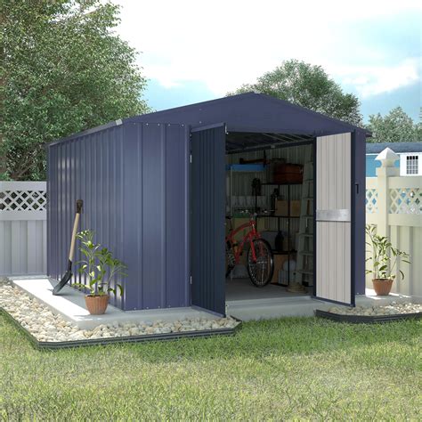 Veikou X Foot Storage Shed With Thickened Galvanized Steel