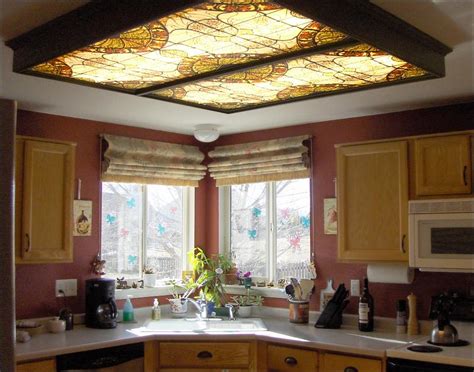 Stained Glass Ceiling Light Panels | Shelly Lighting