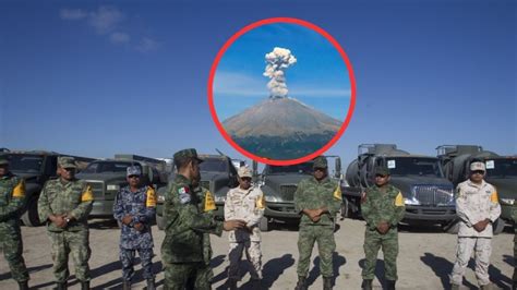 Volcán Popocatépetl activan el Plan DN III E en Puebla cierran