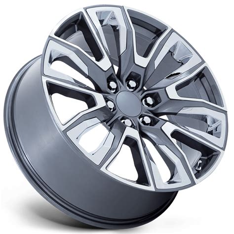 24 Performance Replicas Wheels PR225 Gloss Gunmetal Machined With