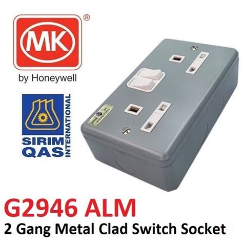 Mk G Alm Double Metal Clad Switch Socket Outlet Shopee Malaysia