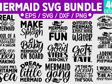 Mermaid Svg Bundle Buy T Shirt Designs