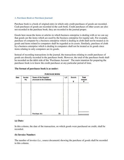 Subsidary Books Of Accounts Notes LearnPick India