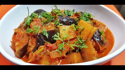 BRINJAL POTATO CURRY HOW TO PREPARE BRINJAL POTATO CURRY EASY AND