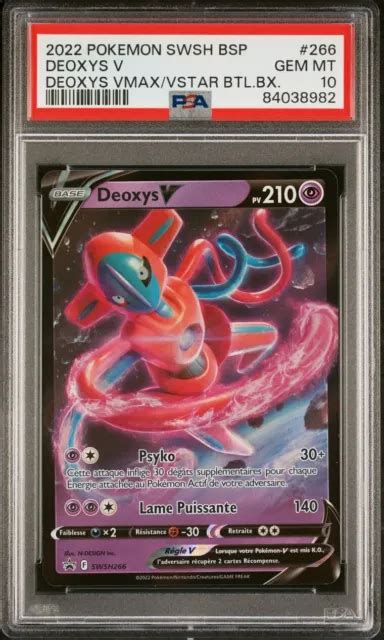 Carte Pok Mon P E Et Bouclier Promo Eb Deoxys V Swsh Psa Eur