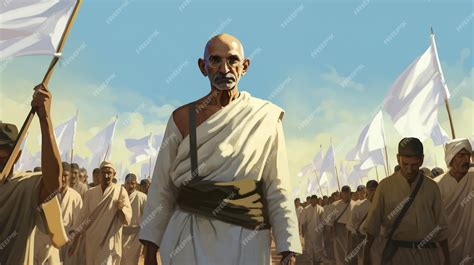 Premium AI Image | Mahatma Gandhi The Father of India's Independence