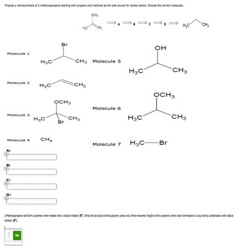 Solved Propose a retrosynthesis of 2-methoxypropene starting | Chegg.com