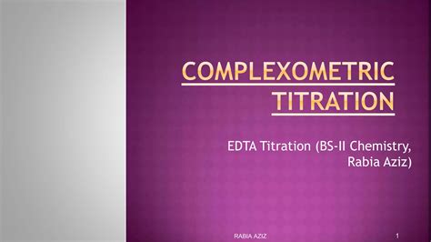 Complexometric Titration | PPT