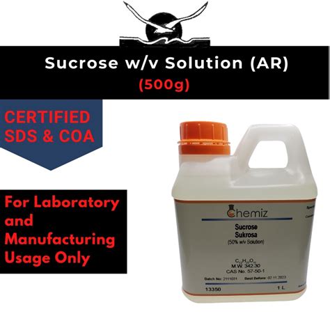 Sucrose 50 Wv Solution For Testing And Manufacturing1lbtl Shopee