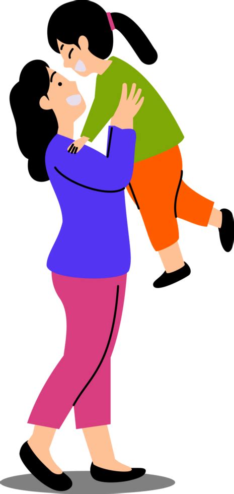 Mother Hugging Her Daughter Or Happy Mothers Day 39658850 Png