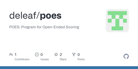 github deleafpoes poes program  open ended scoring